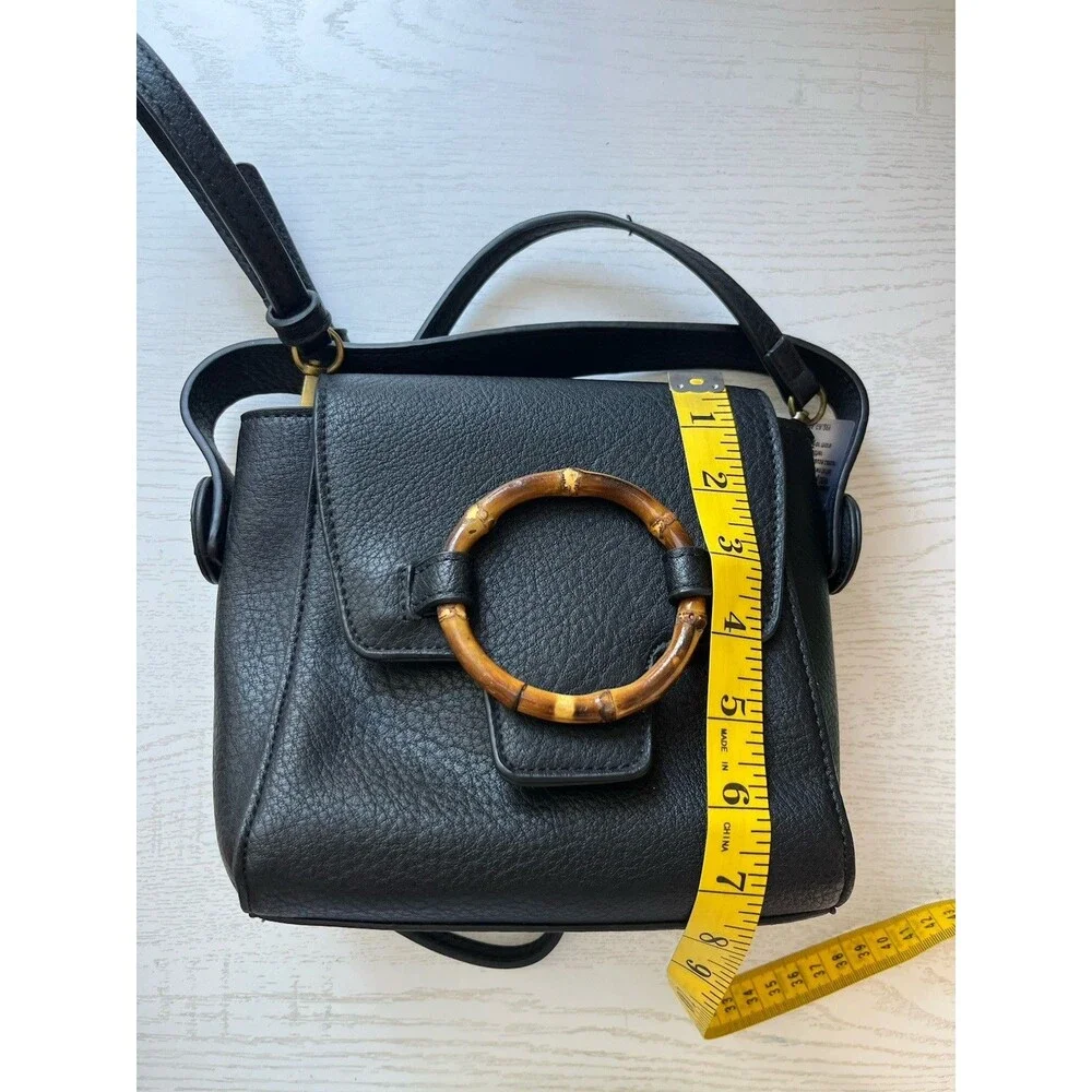 Free People Carrie Circle Crossbody Bag In Black Small NEW Boho